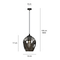 Emibig Emibig Nokia gerookt glas enkele pendellamp E27 - Perfecte verlichting voor elke ruimte