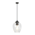 Lampe à suspension unique en verre transparent Nokia E27