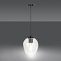 Lampe à suspension unique en verre transparent Nokia E27