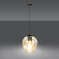Einzelpendelleuchte Nokia aus bernsteinfarbenem Glas E27