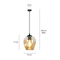 Nokia amber glass single pendant lamp E27