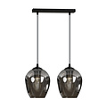 Nokia double smoked glass single pendant lamp E27