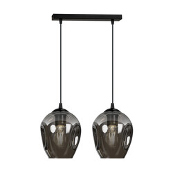 Emibig Nokia double smoked glass single pendant lamp E27