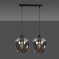 Nokia double smoked glass single pendant lamp E27