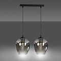 Nokia double smoked glass single pendant lamp E27