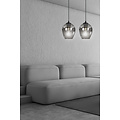 Nokia double smoked glass single pendant lamp E27