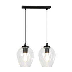 Emibig Nokia dubbele transparant glas enkele pendellamp E27