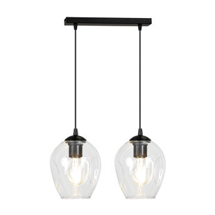 Emibig Nokia double lampe à suspension en verre transparent E27