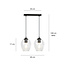 Emibig Emibig Nokia dubbele transparant glas enkele pendellamp E27 - Perfecte verlichting voor elke ruimte