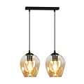 Lámpara colgante individual doble cristal ámbar Nokia E27