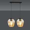 Emibig Emibig Nokia lampe pendante simple en verre ambre double E27 - Idéale pour une atmosphère chaleureuse dans n'importe quelle pièce