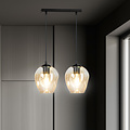 Emibig Emibig Nokia lámpara colgante simple de vidrio ámbar doble E27 - Ideal para crear una atmósfera cálida en cualquier habitación