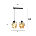 Nokia double amber glass single pendant lamp E27
