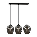 Nokia lange 3L gerookt glas hanglamp 3x E27