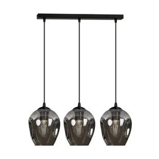 Emibig Nokia lange 3L gerookt glas hanglamp 3x E27
