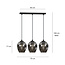 Nokia lange 3L gerookt glas hanglamp 3x E27