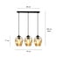 Emibig Emibig Nokia lámpara colgante larga 3L de vidrio ámbar 3x E27 - Ideal para crear un ambiente cálido