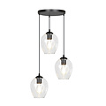 Emibig Emibig Nokia ronde 3L transparant glas hanglamp 3x E27 - Perfecte verlichting voor elke ruimte