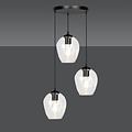 Nokia round 3L transparent glass hanging lamp 3x E27