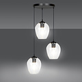 Nokia round 3L transparent glass hanging lamp 3x E27