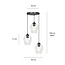 Nokia ronde 3L transparant glas hanglamp 3x E27