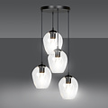Nokia round 4L transparent glass hanging lamp 4x E27