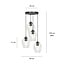 Emibig Emibig Lámpara colgante redonda 4L de vidrio transparente 4x E27 - Iluminación perfecta para cualquier espacio