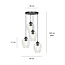 Nokia ronde 4L transparant glas hanglamp 4x E27