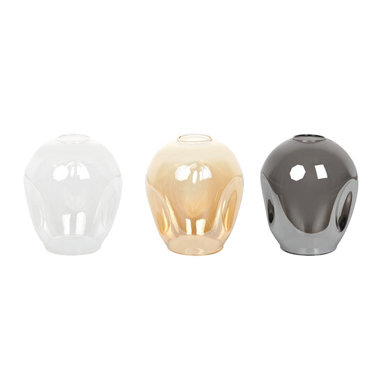Emibig Emibig Lámpara colgante redonda 4L de vidrio transparente 4x E27 - Iluminación perfecta para cualquier espacio