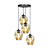 Nokia round 4L amber glass hanging lamp 4x E27