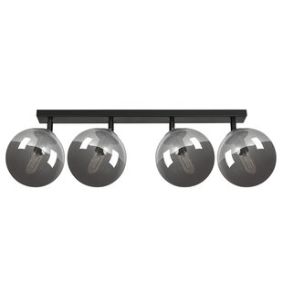 Emibig Imatra black with smoked glass bulbs 4x E14