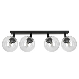 Emibig Imatra boules en verre noires et transparentes 4x E14