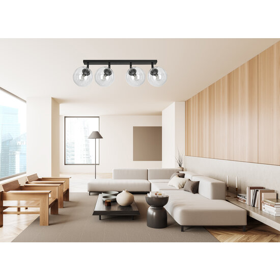 Ampoules Imatra verre noir et transparent 4x E14