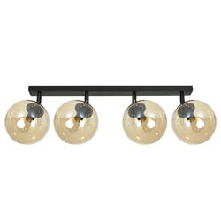 Emibig Imatra boules en verre noires et ambre 4x E14