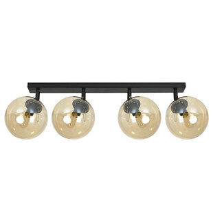 Emibig Imatra bombillas de vidrio negro y ámbar 4x E14