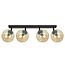Emibig Emibig Imatra zwart en amber glazen bollen 4x E14 - Perfecte verlichting voor elke ruimte