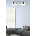Emibig Emibig Imatra zwart en amber glazen bollen 4x E14 - Perfecte verlichting voor elke ruimte
