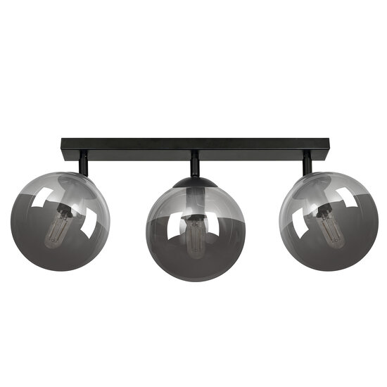 Emibig Emibig Imatra 3L schwarz mit Rauchglasbirnen 3x E14 - Ideale Beleuchtung für moderne Innenräume