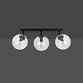 Emibig Emibig Imatra 3L noir avec ampoules en verre transparent 3x E14 - Éclairage idéal pour chaque espace