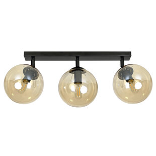 Emibig Imatra 3L black and amber glass bulbs 3x E14