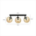 Emibig Emibig Imatra 3L ampoules en verre noir et ambre 3x E14 - Éclairage parfait pour tout intérieur