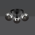 Emibig Emibig Imatra redonda 3L negra con bombillas de vidrio ahumado 3x E14 - Iluminación ideal para interiores modernos