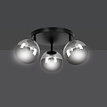 Emibig Emibig Imatra round 3L black with fumed glass bulbs 3x E14 - Ideal lighting for modern interiors