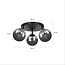 Emibig Emibig Imatra redonda 3L negra con bombillas de vidrio ahumado 3x E14 - Iluminación ideal para interiores modernos