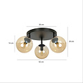 Emibig Emibig Imatra round 3L black and amber glass bulbs 3x E14 - Perfect lighting for any space