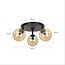 Emibig Emibig Imatra redonda 3L bombillas de vidrio negro y ámbar 3x E14 - Iluminación perfecta para cualquier espacio