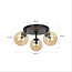 Imatra round 3L black and amber glass bulbs 3x E14