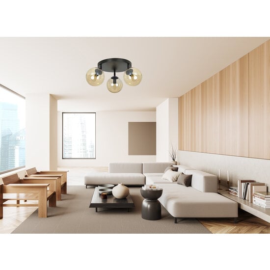 Ampoules Imatra rondes 3L verre noir et ambré 3x E14