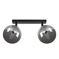 Emibig Emibig Imatra double 2L noir avec ampoules en verre fumé 2x E14 - Design scandinave pour tous les espaces