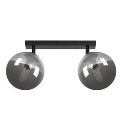Emibig Imatra doble 2L negro con bombillas de vidrio ahumado 2x E14